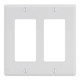 Decorex Faceplate with Two Insert Spaces in Double Gang - White - IC107DFDWH Decorex Faceplate with Two Insert Spaces in Double Gang - White - IC107DFDWH